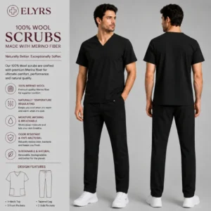 100% wool scrubs
