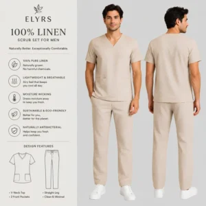 linen scrubs men