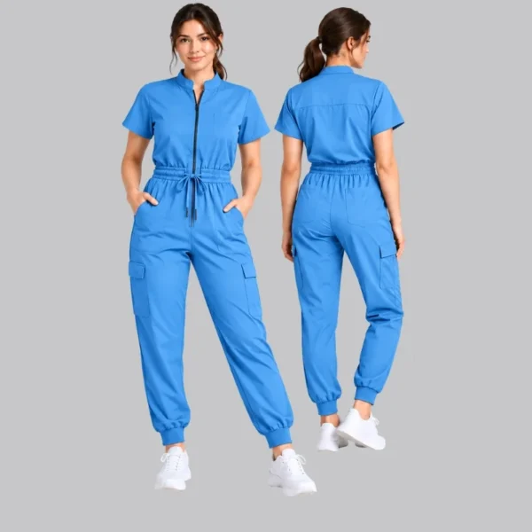 ceil blue scrub jumpsuit