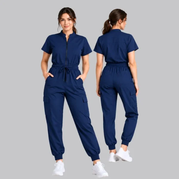 one piece scrubs jumpsuit